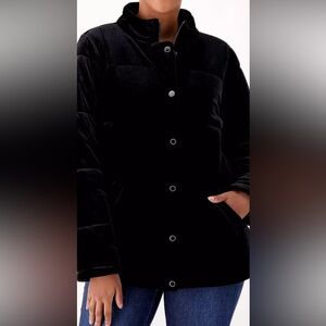 NWOT Isaac mizrahi live velvet puffer style coat
